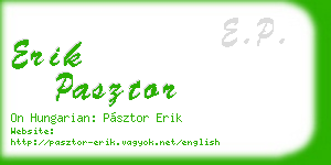 erik pasztor business card
